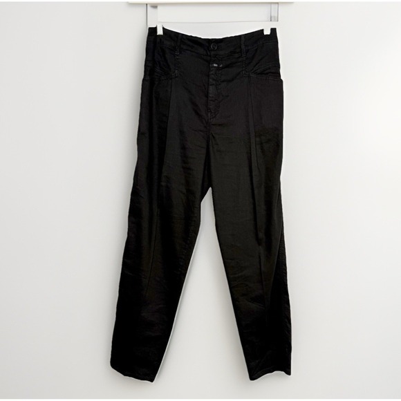 Closed Pearl Jeans Pants Trousers Black Women's Size 29 Linen Blend Italy C91050 - Picture 1 of 16
